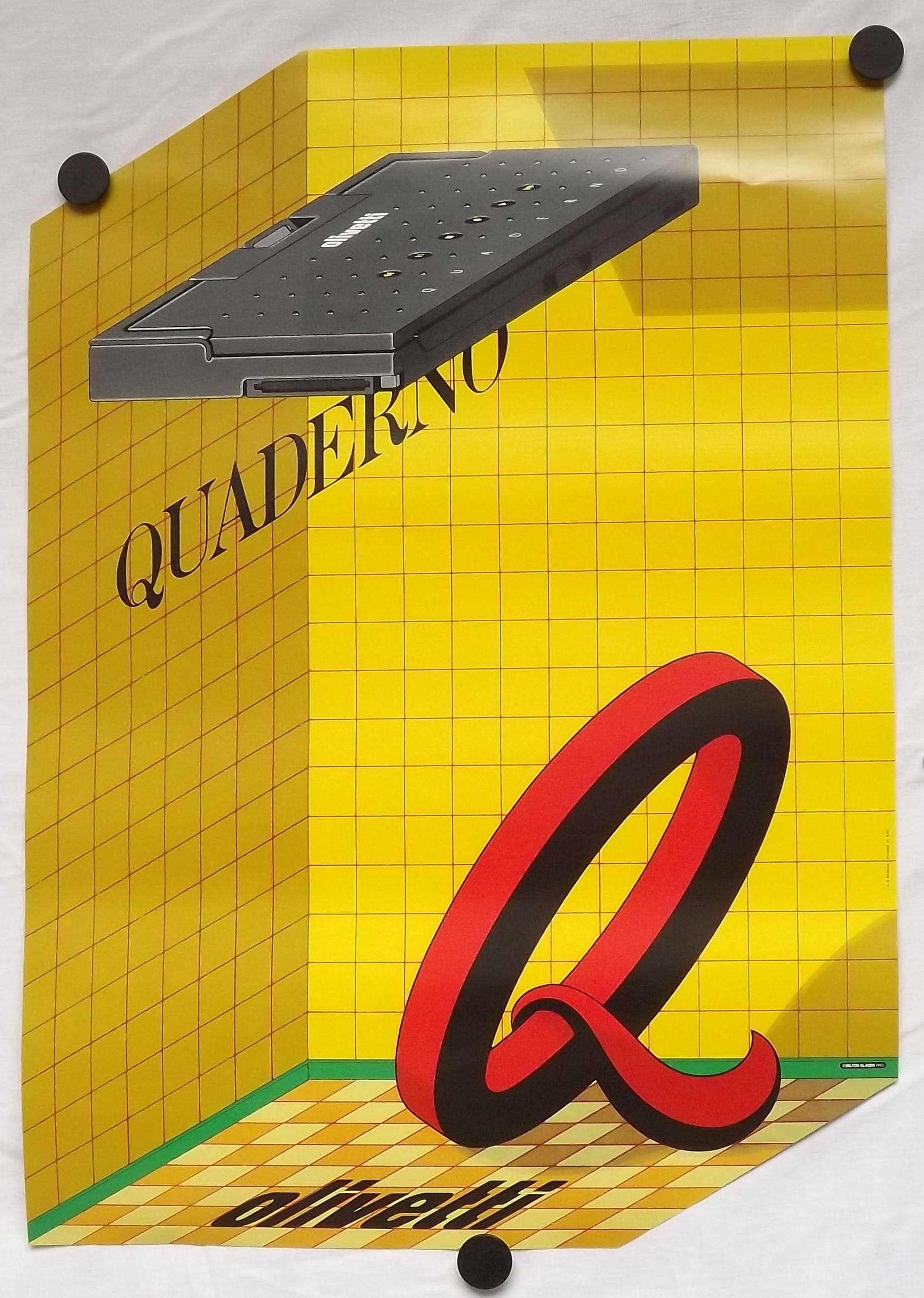 MANIFESTO OLIVETTI QUADERNO GLASER MANIFESTO ORIGINALE OLIVETTI VINTAGE POSTER AFFICHE